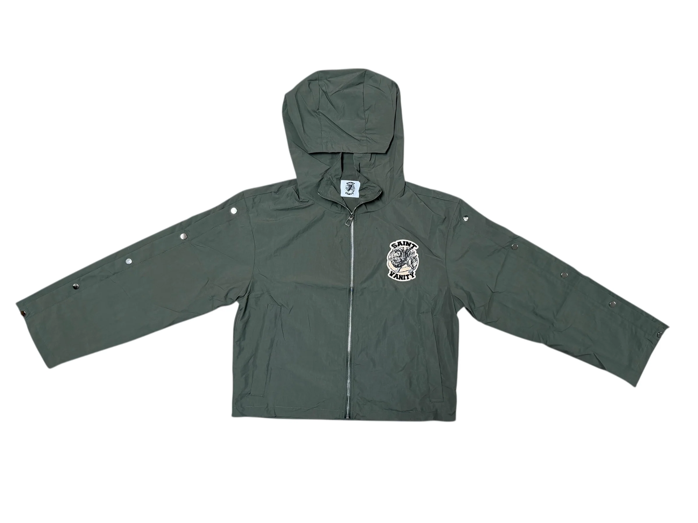 ARMY GREEN NYLON JACKET+
