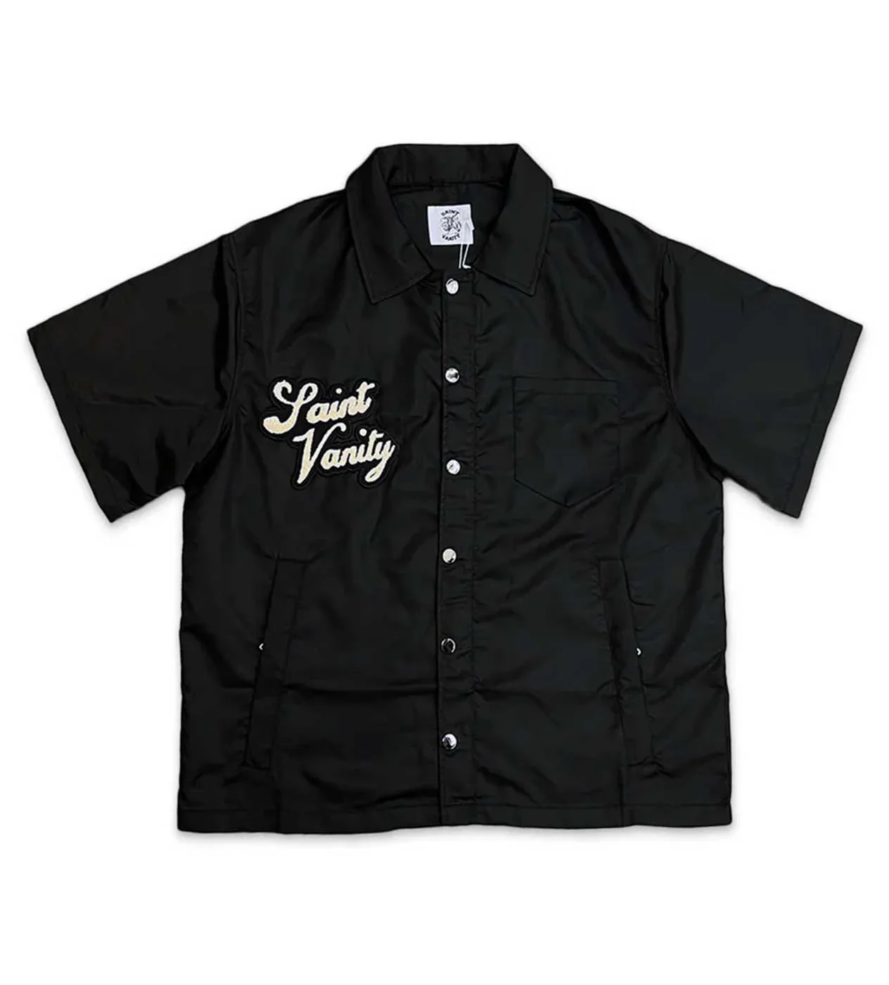 BLACK NYLON TOP+