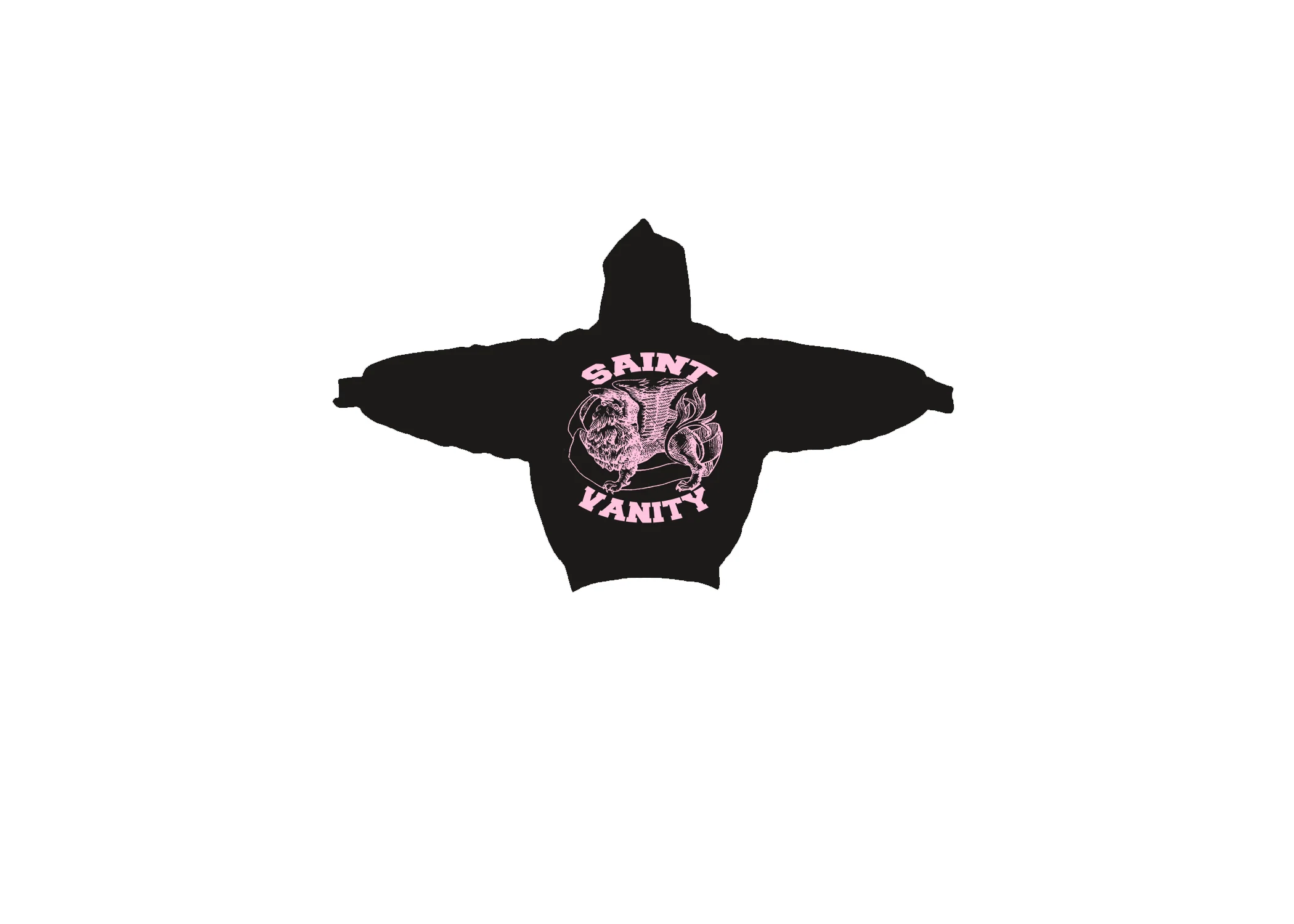 BLACK & PINK GRIFFIN HOODIE + - Image 3