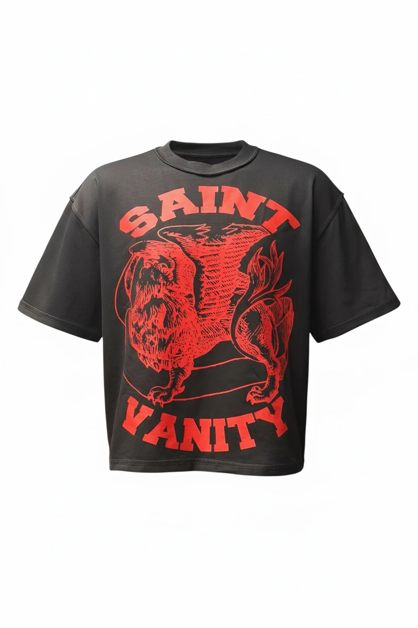 BLACK & RED GRIFFIN TEE+
