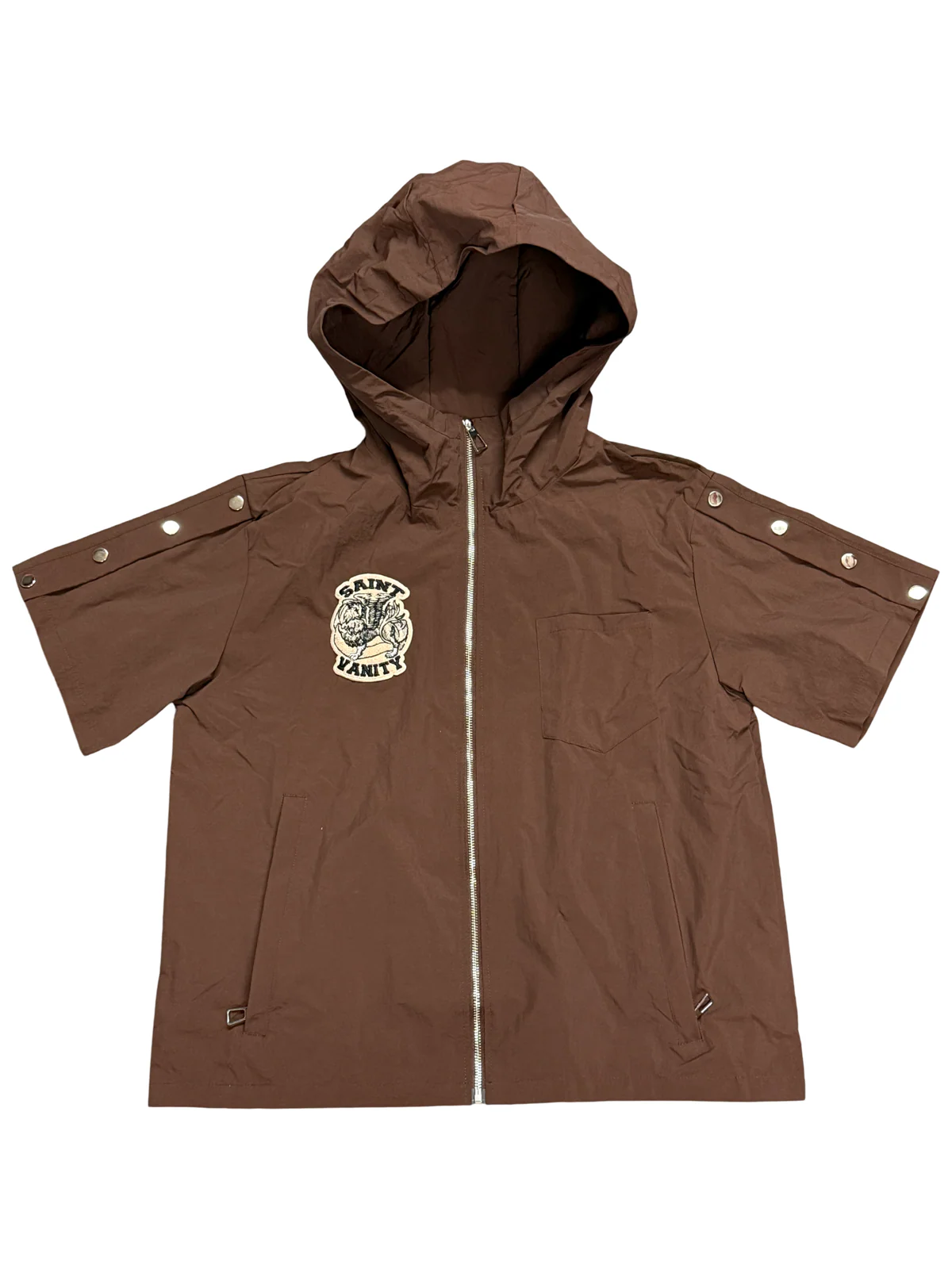 BROWN NYLON TOP *