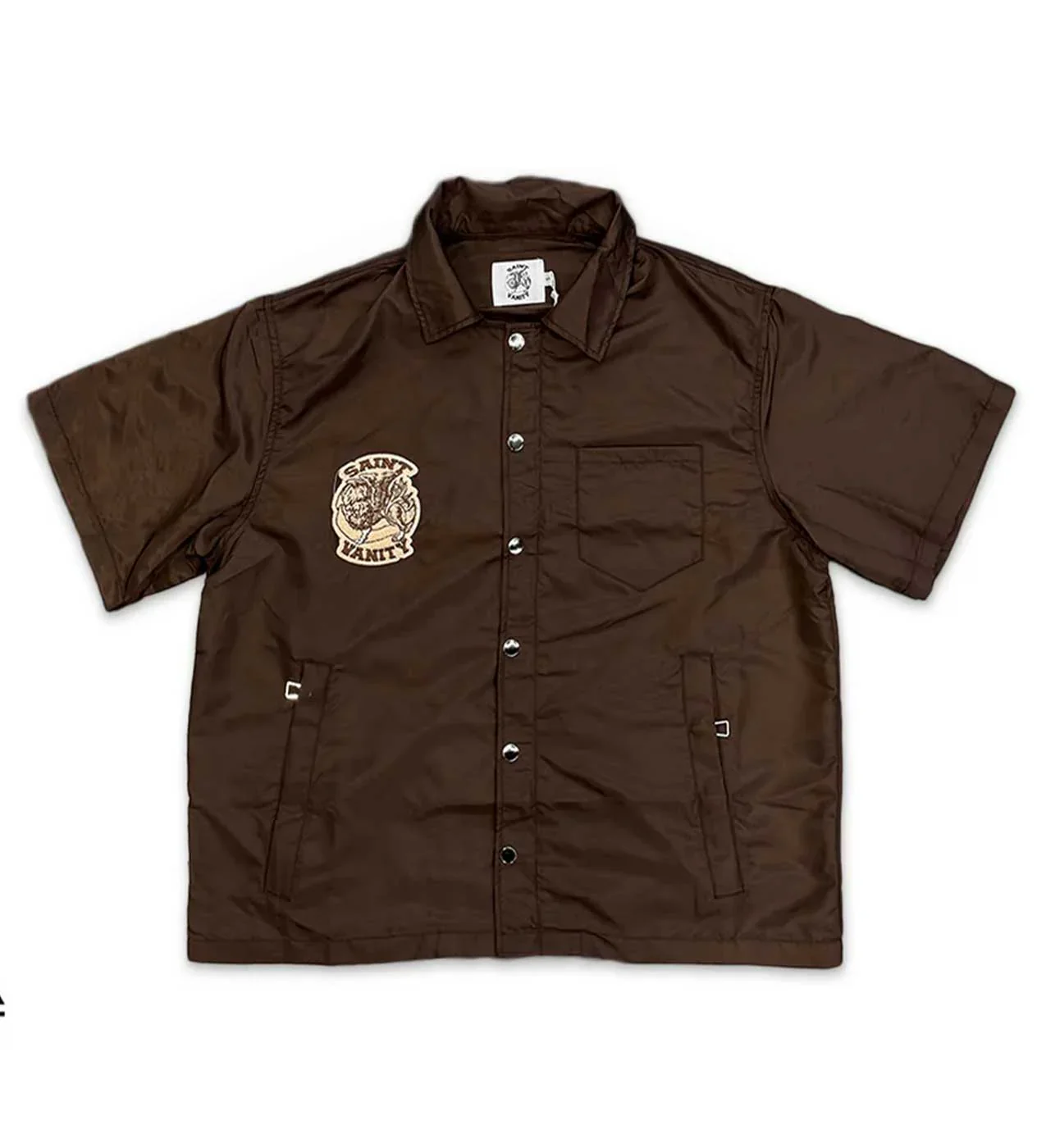 BROWN NYLON TOP+