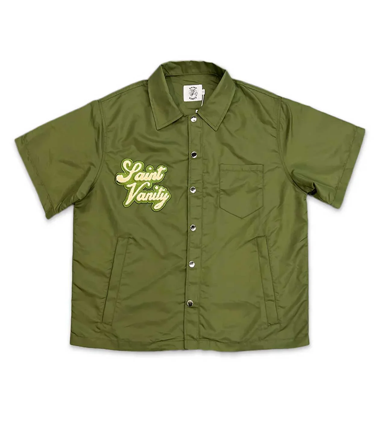 GREEN NYLON TOP+
