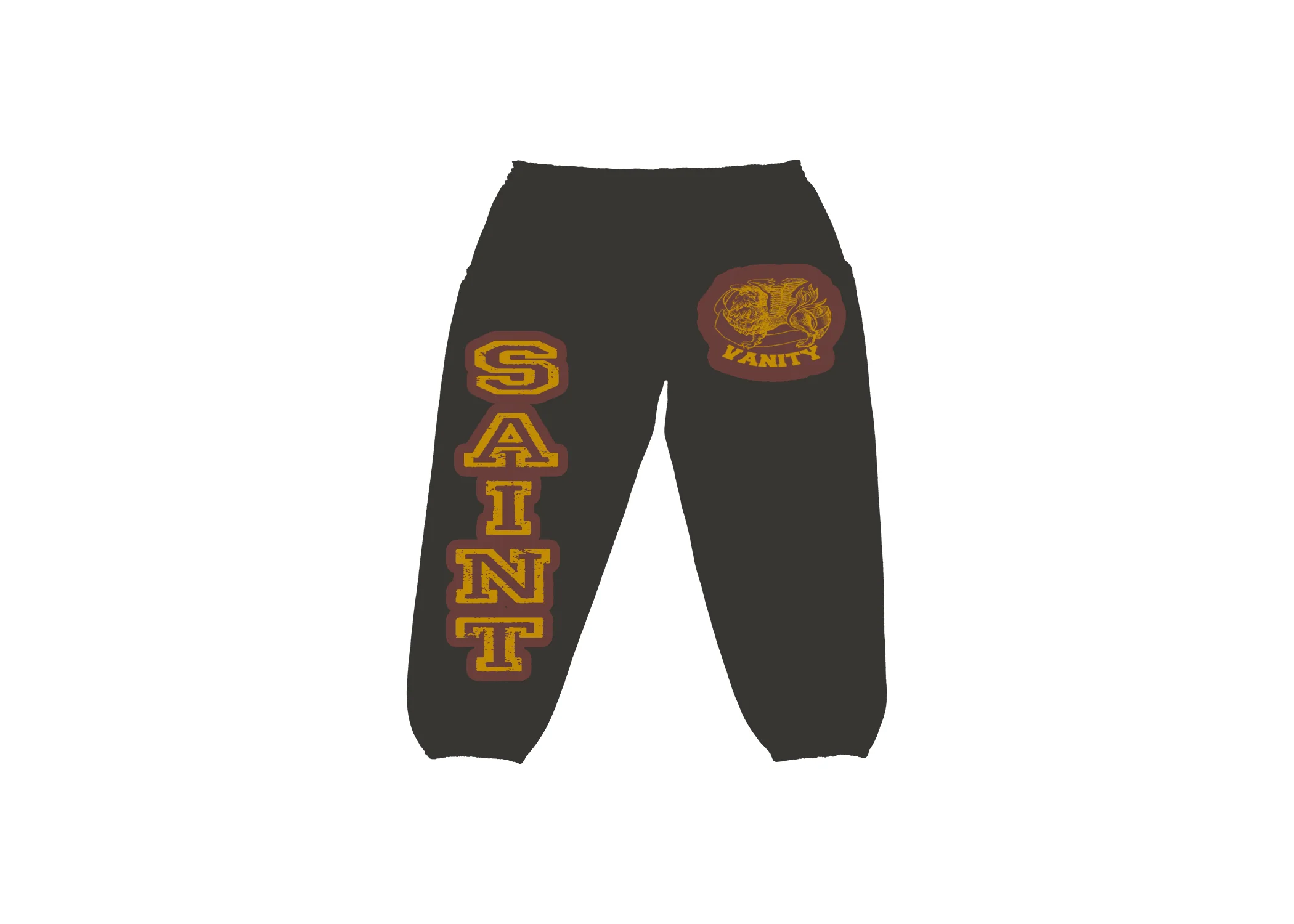 GREY/ BURGUNDY VARSITY SWEATS + - Image 2